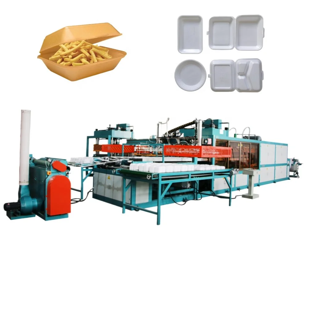 China PS Foam Plastic Dish Lunch Box Plate Making Machine Take Away Fast Food Box Container Production Line