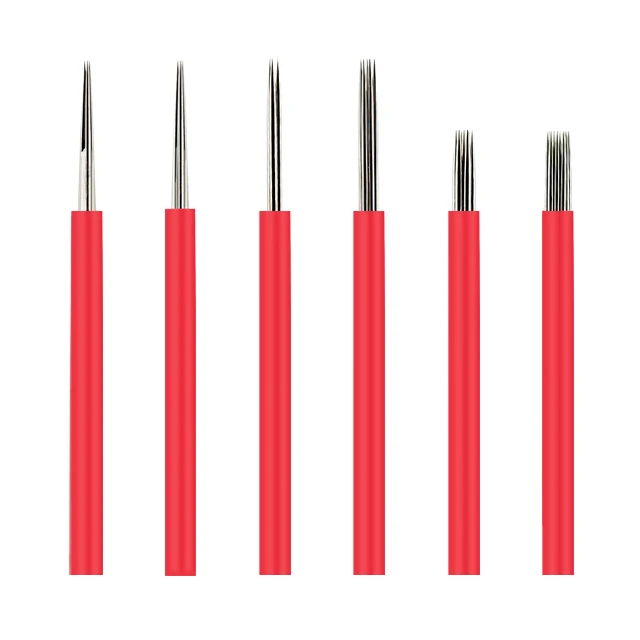 Supply Customized Supeior Quality Closed 5R Eyebrow Tattoo Needles Eyebrow Microblading Disposable Needles Microblading