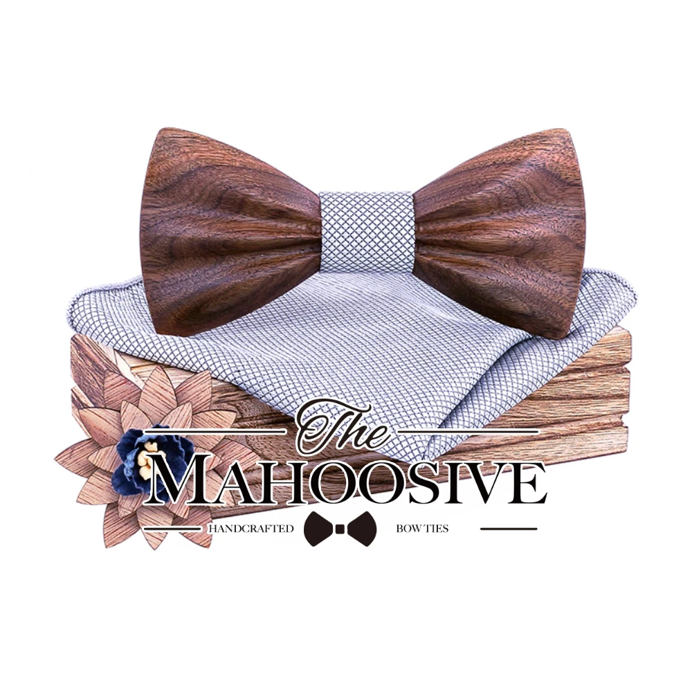 
Fashion Geometry Wooden Bow tie Women Wedding Classical Pet Bamboo Wood Butterfly Bow ties 