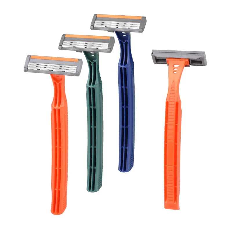 Fixed head 3 blades disposable razor ODM factory directly sale shaving blades
