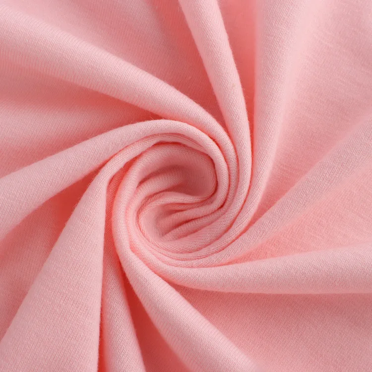 Wholesale Knitted TC 32s 65% Polyester 35% Cotton Blend T-shirt Plain Single Jersey Fabric Material For Clothing