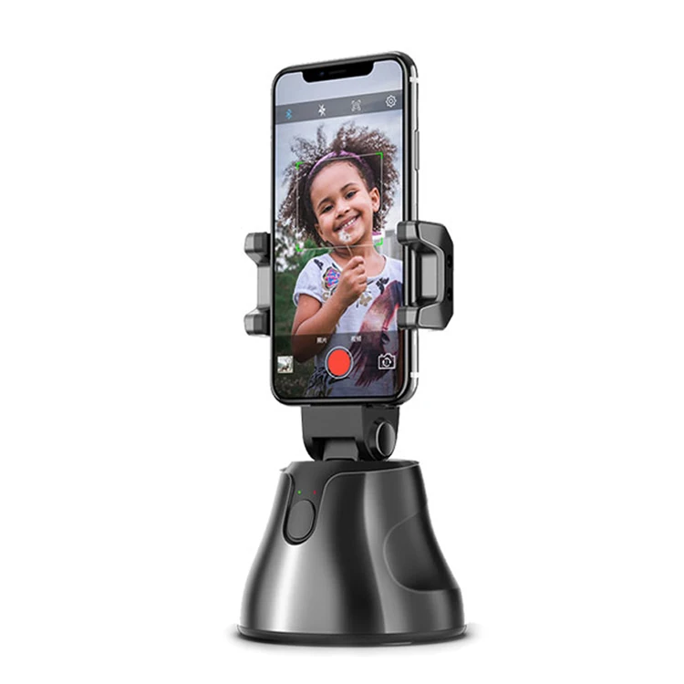 
2021 Fashion Selfie Stick Smart Shooting Phone Holder 360 Rotation Auto Face Auto Face Tracking Camera Smart Phone Holder 