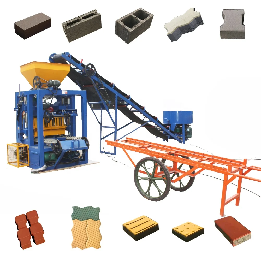 manual block making automatic compressed earth brick machine de fabrication de brique  Qt4-23A In South Africa
