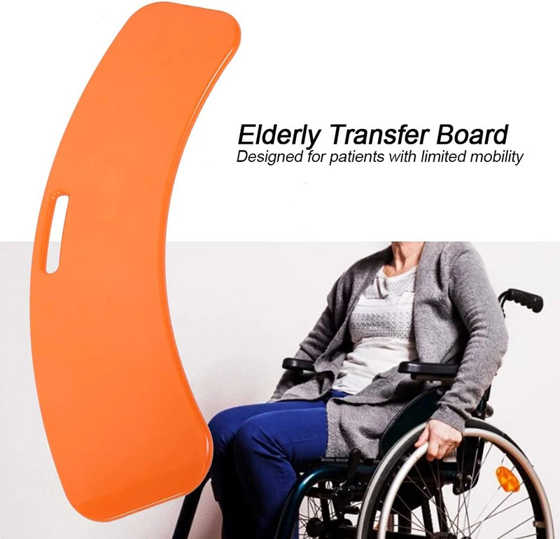 Curved Transfer Board Patient Slide Assist Device for Transferring Patient from Wheelchair to Bed, Bathtub Transport Platform