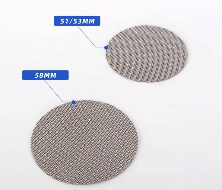 51/53.5/58mm puck screen 316L Stainless Steel Sintered Mesh Coffee Filter Disc for Espresso Portafilter Lower Shower