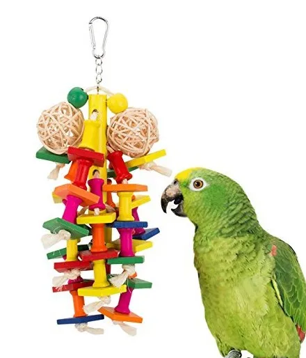 
 Натуральные деревянные птицы, попугай, красочные игрушки-блоки, жевательные игрушки, подвесные клетки, шары, украшение для сада, товары для птиц  