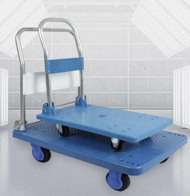  Тележка Handcart плоская тележка оптовая продажа товаров для супермаркета складная склада