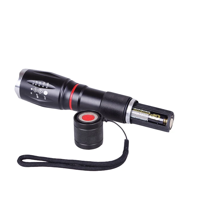 Portable Cob T6 Led Battery Powered Led Tactical Flashlight With Zoom Magnet Waterproof Led Torch Light For Security Guard