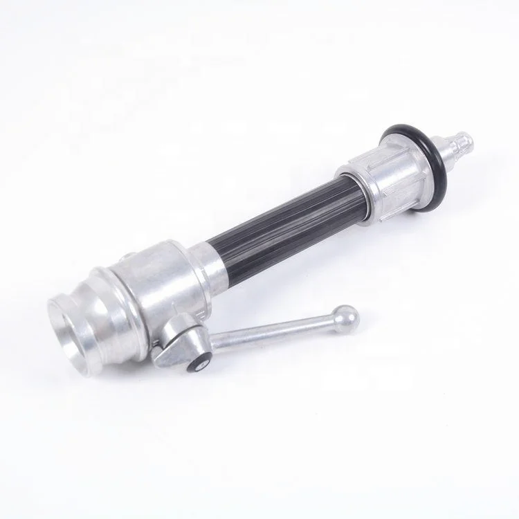 Jet/spray  2.5 inch fire fighting aluminum alloy Fire Nozzle with control valve for water Fire hose nozzle