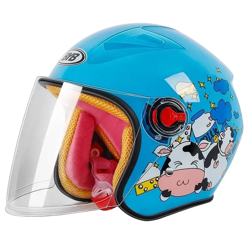 Fashion Children Motorcycle Helmet Scooter Crash Helmets Boy and Girl Kid Lovely Winter Helmet Sunshade Sun Protection
