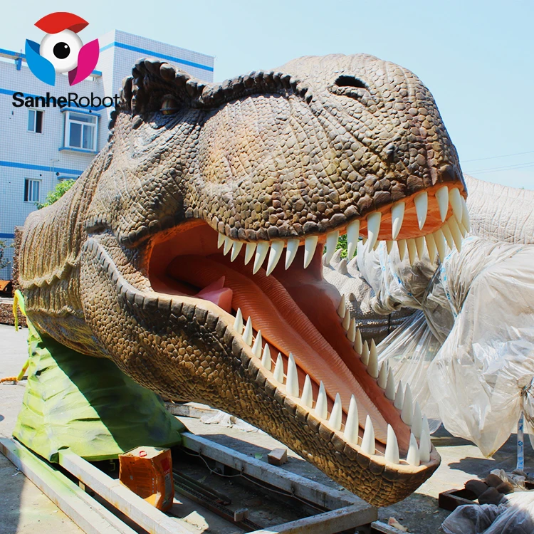 3D Life-size Animatronics Dinosaur Head t rex Wall Mounted Dinosaur Sculpture Decoration