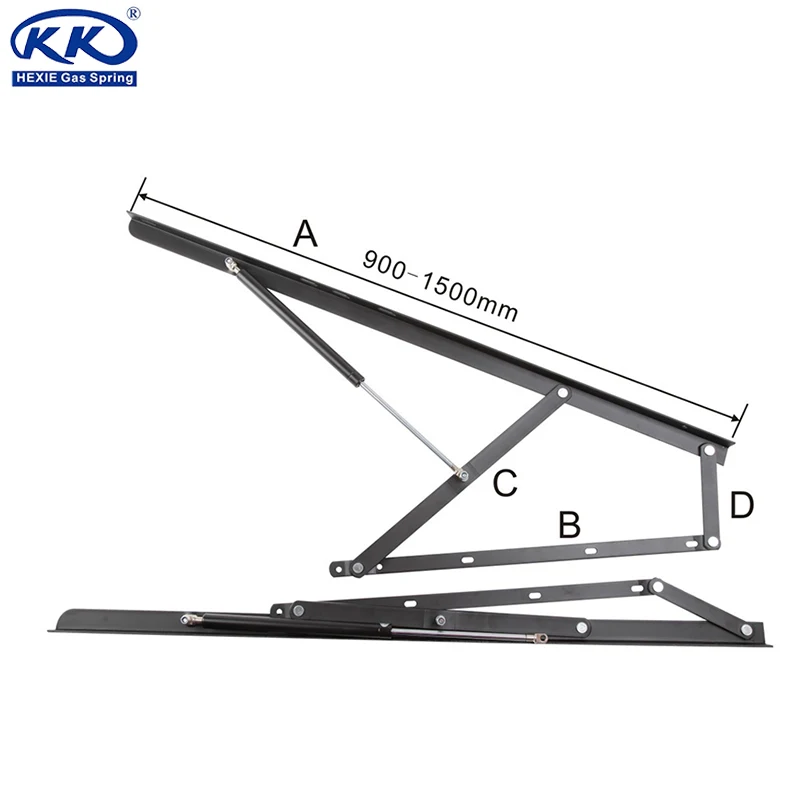 High Quality Hydraulic Lift Furniture Hardware Storage Bed Hinge Lifting Mechanism For Bed