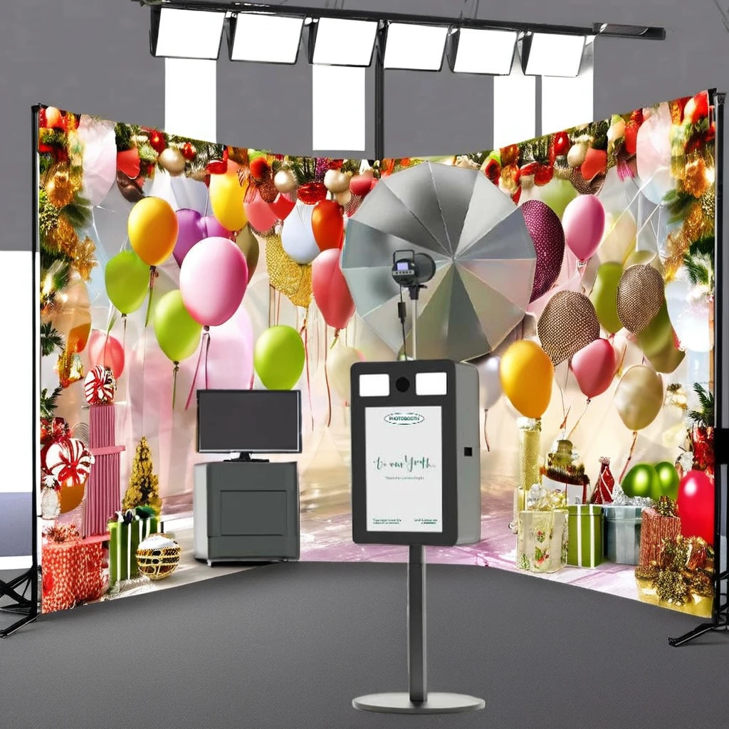 Buy Instant Spinning Miroir Photobooth Mirror Photo Booth Machine with Ring Light for Party Supplies Print Pictures!