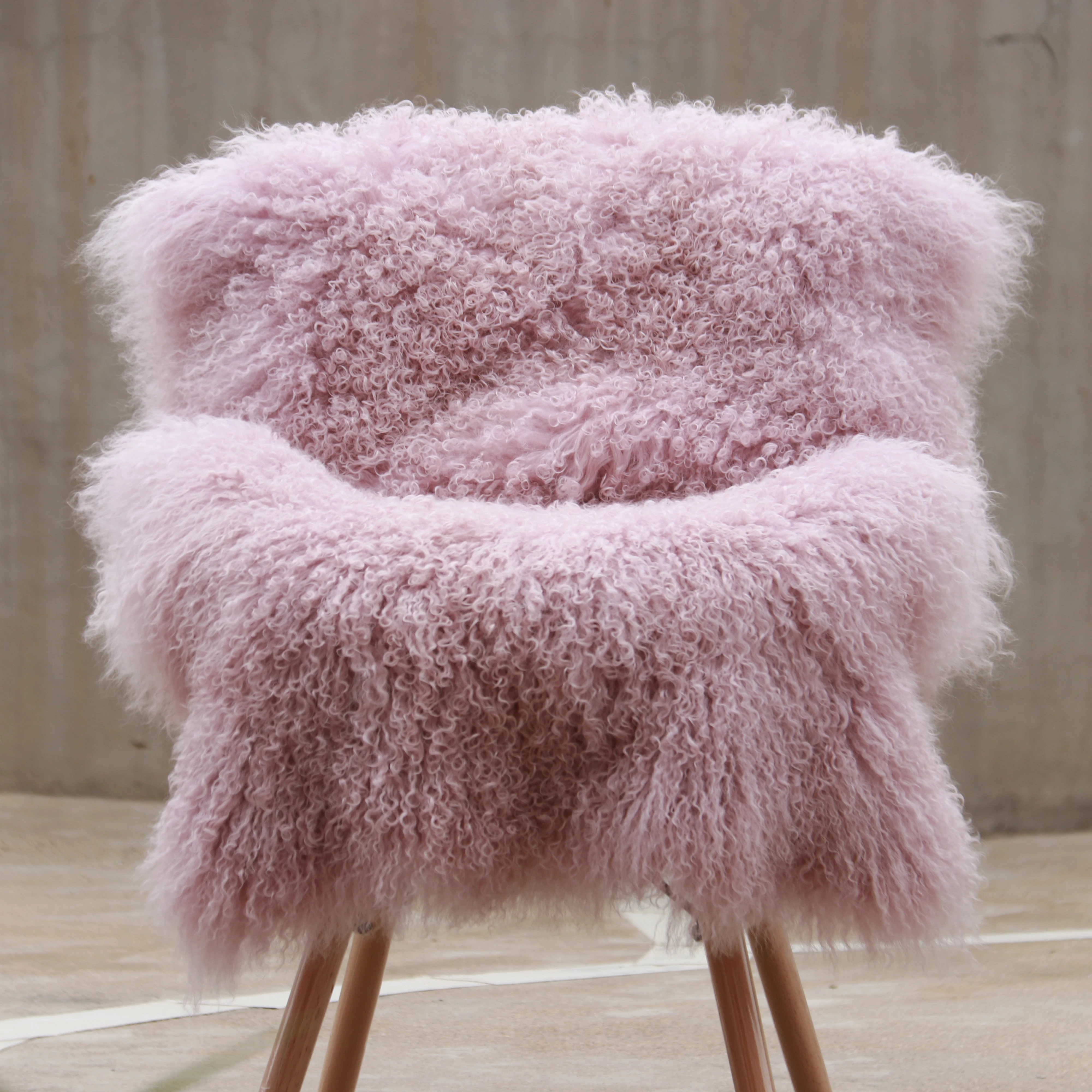 Curly sheep fur tibet leather plate Mongolian lamb fur throw rug