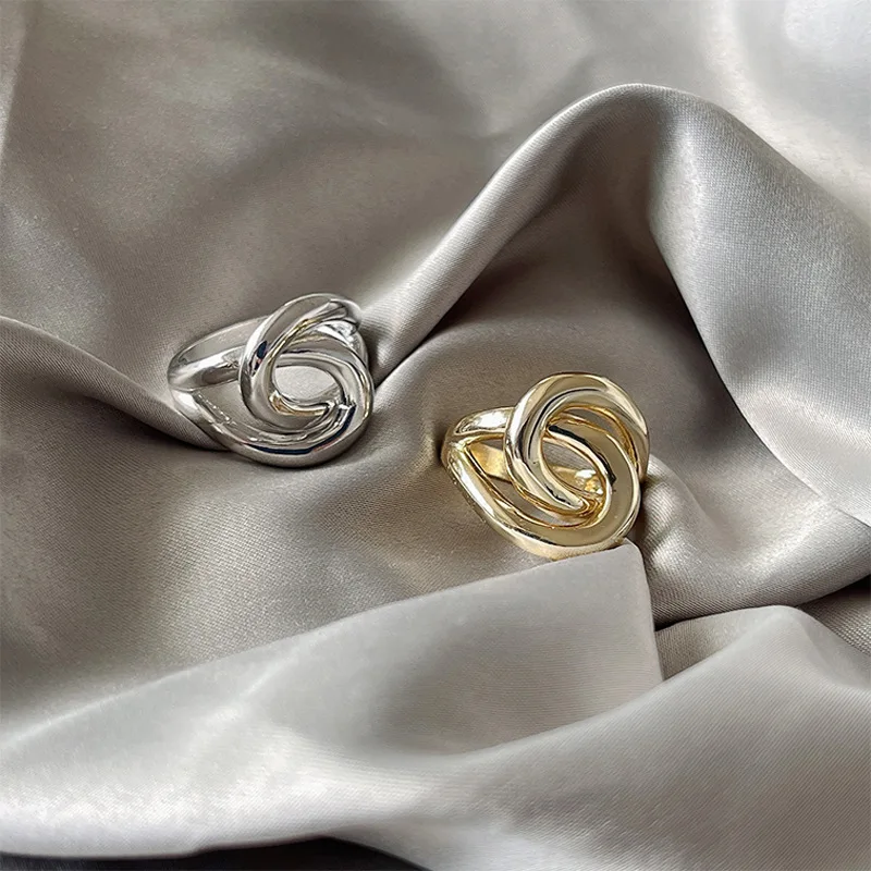 MuXi South Korea ins irregular geometric glossy ring female personality jewelry fashion ring wholesale