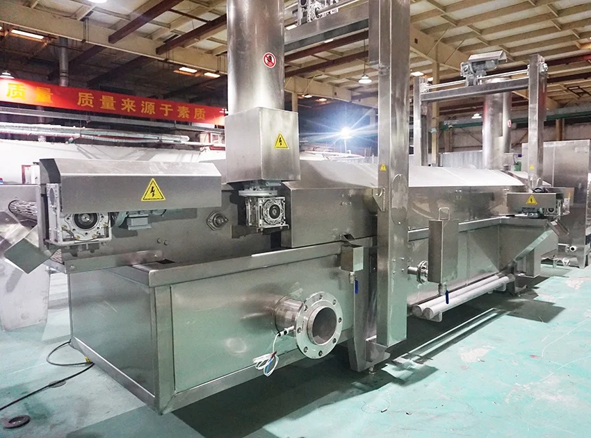 DBP Fried Shrimp Prawn rice Crackers Frying automatic Corn Snack continuous fryer Machine electric heating