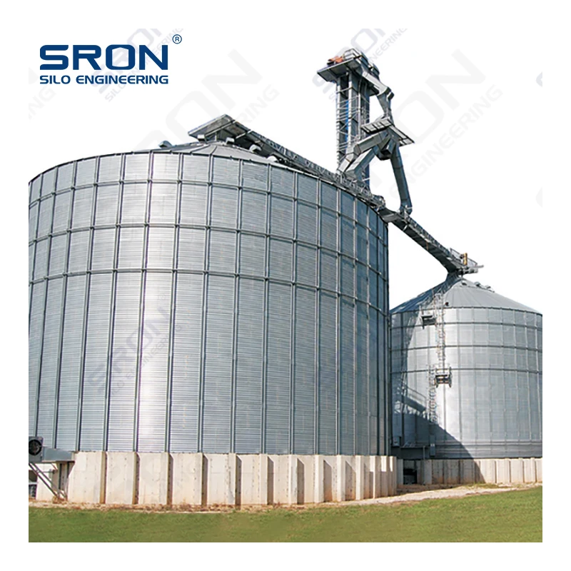 Steel Silo Price with Dryer Small Grain Silo For Sale rice corn grain steel silo with conveying system (1600475600793)