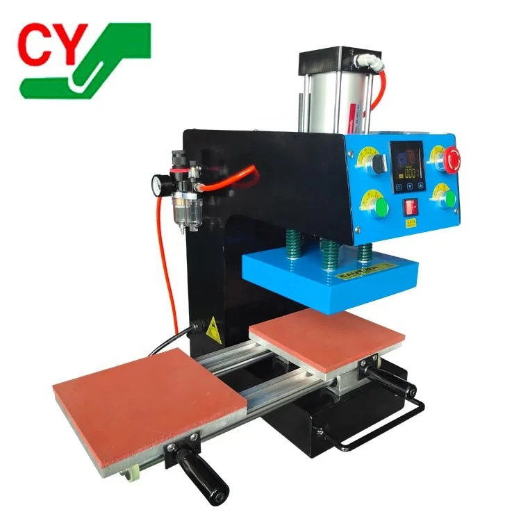 2019 newest design high quality digital controller mini label pneumatic heat press