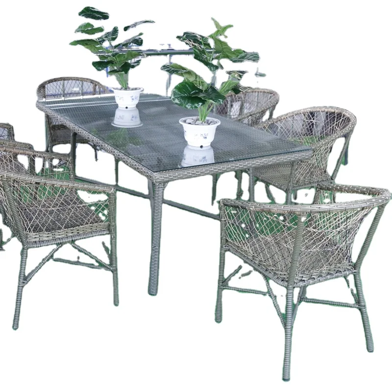2022 Outdoor Garden Sets PE Rattan Dinning Set Wicker Balcony Chairs and Table Sets