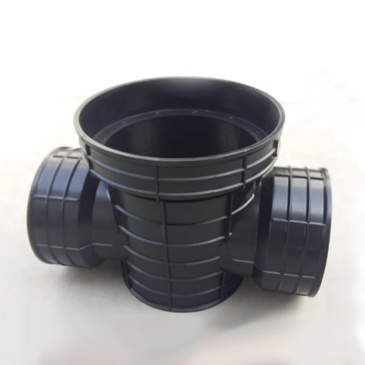 Drainage Pipe Fittings Black PE Underground Plastic Inspection Well