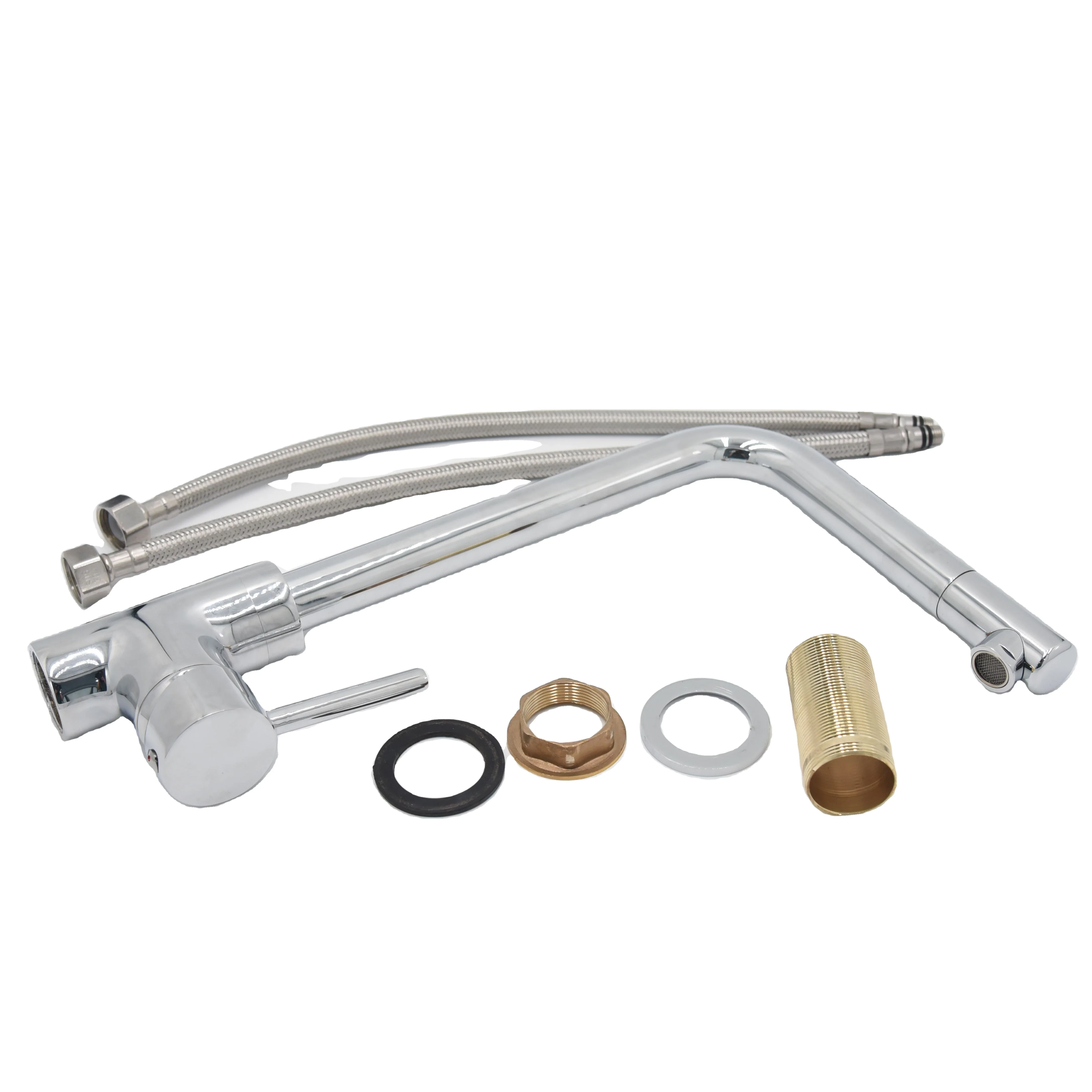 kitchen faucet Modern gold plating single handle hole 2 ways kitchen faucet mixer tap