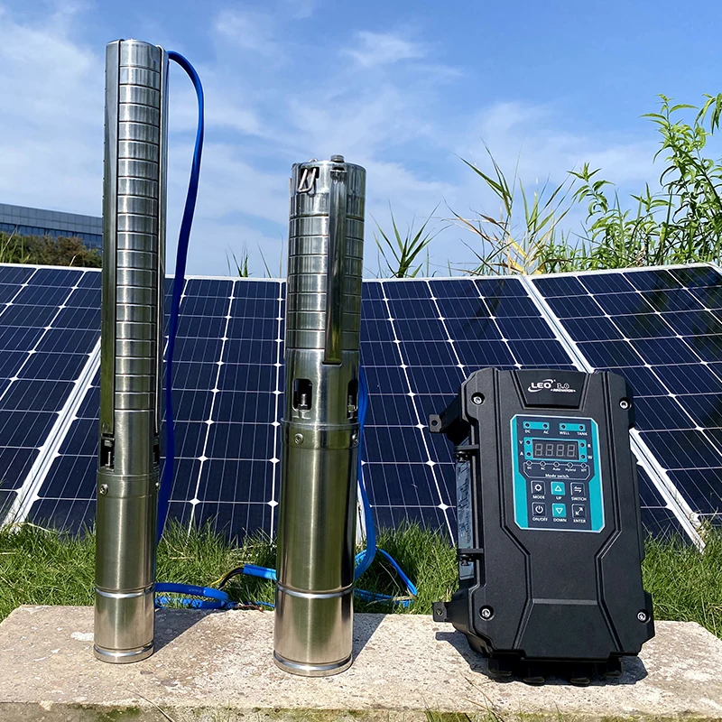 LEO 1.3 Pump Power High efficiency PMSM brushless motor Hybrid AC DC high pressure solar water pump