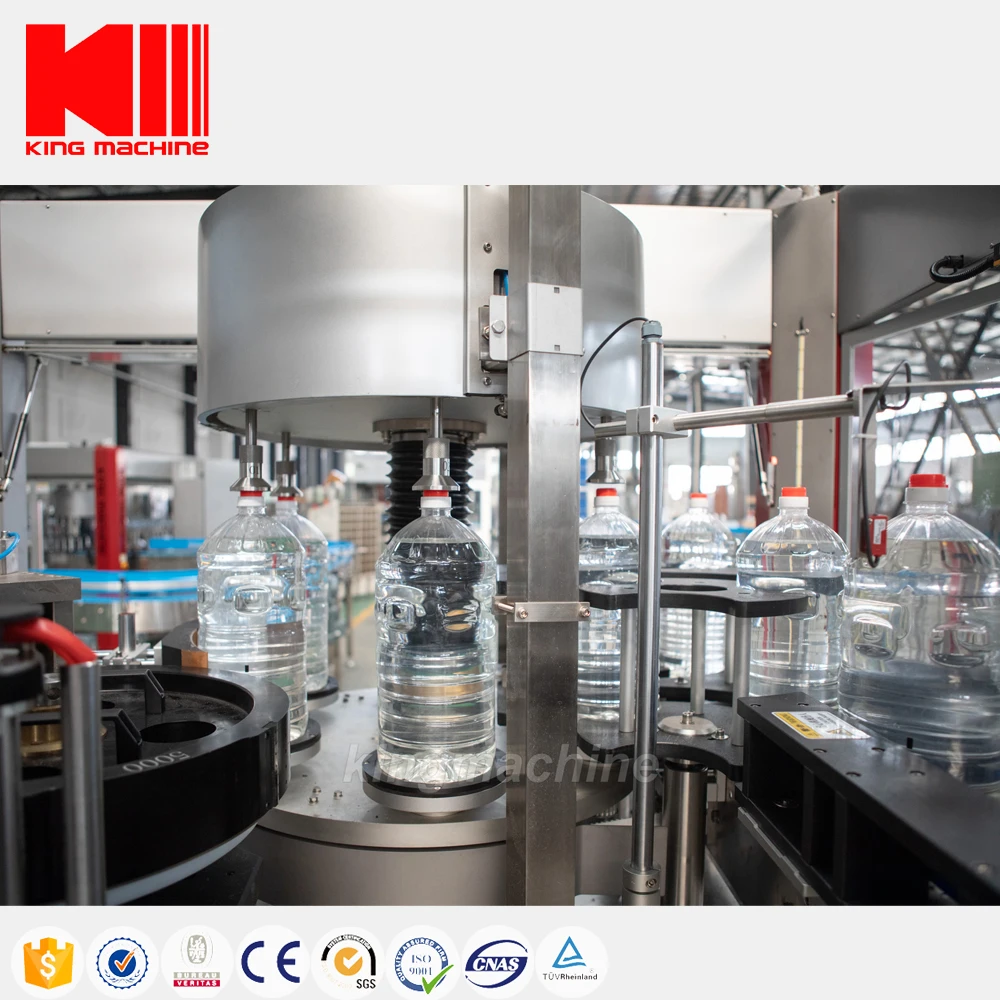 Automatic Big Barrel 10L 20L Dispenser Filling Machine Water Bottling Plant Production Line 5 Gallon Mineral Water / Pure Water