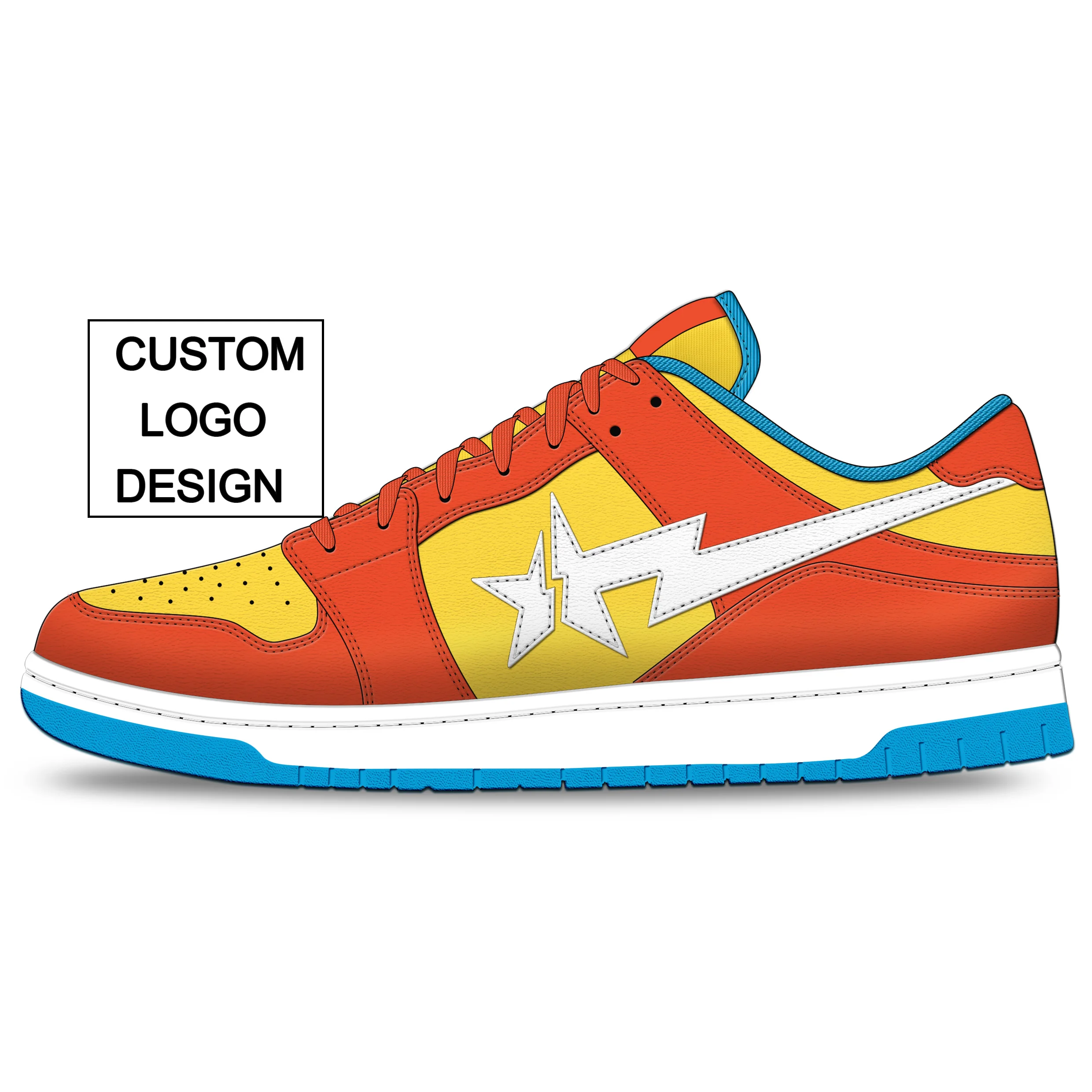 Oem Custom logo Designer Platform Casual Low top Shield Leather White Soles Women Shoe Mujer 3d Ladies Fashion Sneakers for men