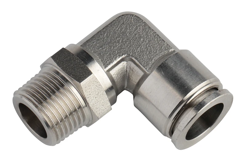 12mm 14mm 16mm & G02 G03 G04 G Thread Male Elbow Stainless Steel Inox SS316L Pneumatic Push to Connect Fittings