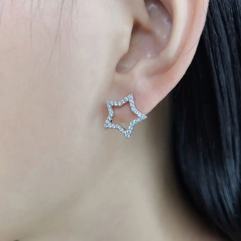 Earings luxury cc sterling silver pearl statement earrings women