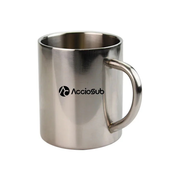 Wholesale High Quality Custom 300 ml Stainless Steel Coffee Cup Heat Transfer Camping Mug Sublimation Blank Travel Mug
