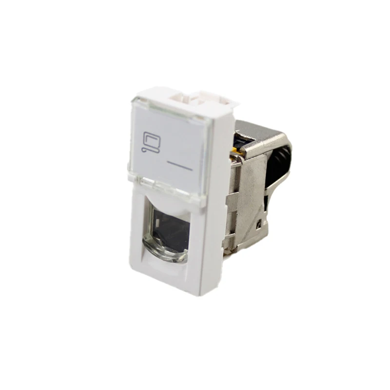 ABS Best Quality Promotional RJ45  FTP Zinc Alloy RJ45 8P8 CCat6A Keystone Jack Wall Coupler