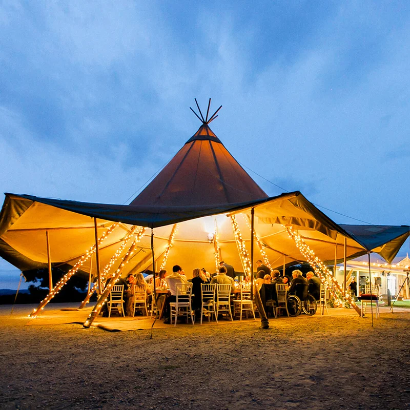 Outdoor Waterproof Romantic Indian Teepee Tipi Tent Party Wedding Hotel  Glamping Safari Tent