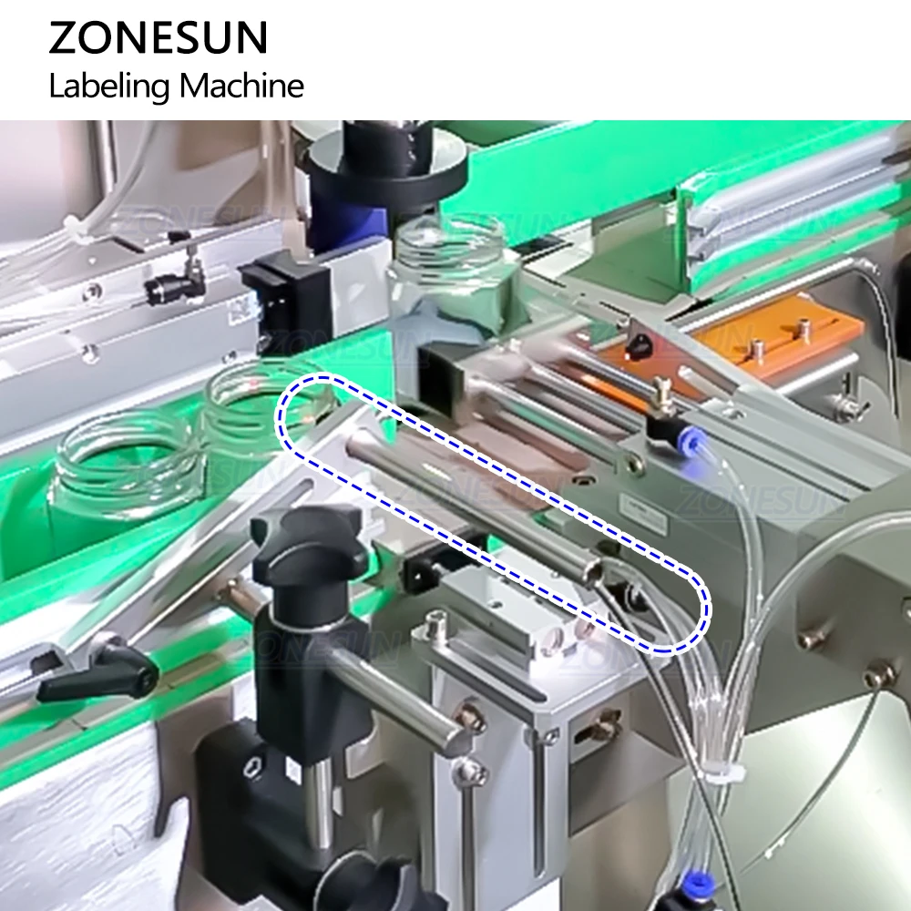 ZONESUN ZS-TB550V Fixed Point Automatic stickers Irregular Polygonal Hexagonal Bottles Labeling machine