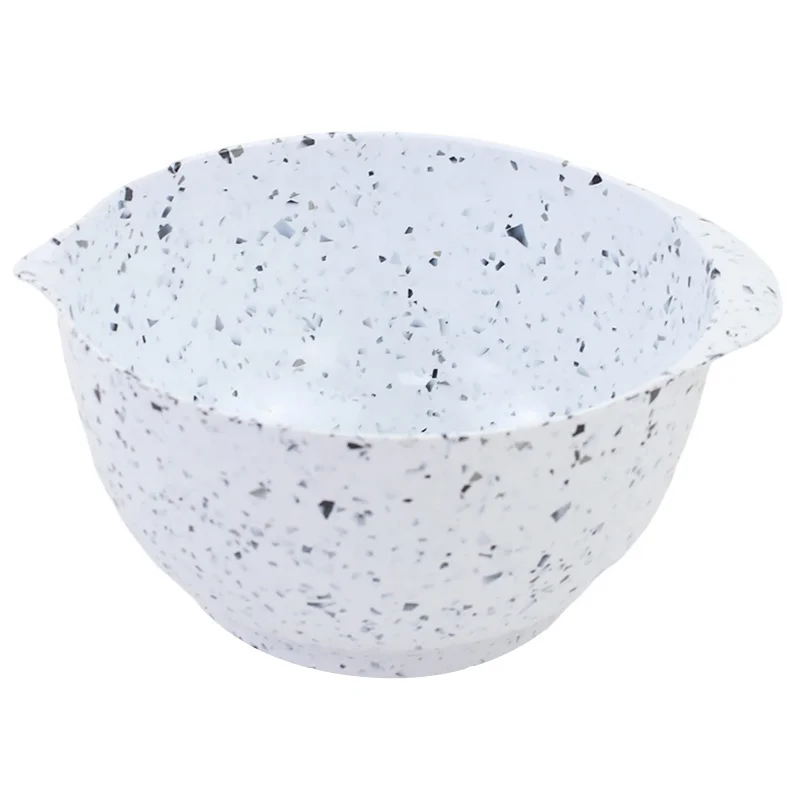 Custom Set of 3 Large Cake Salad Mixing Bowl Set Melamine Sauce Bowl with Pour Spout Handle