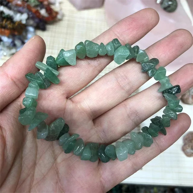 New arrivals cheap crystal jewelry natural mixed quartz crystal chips elastic bracelets for sale