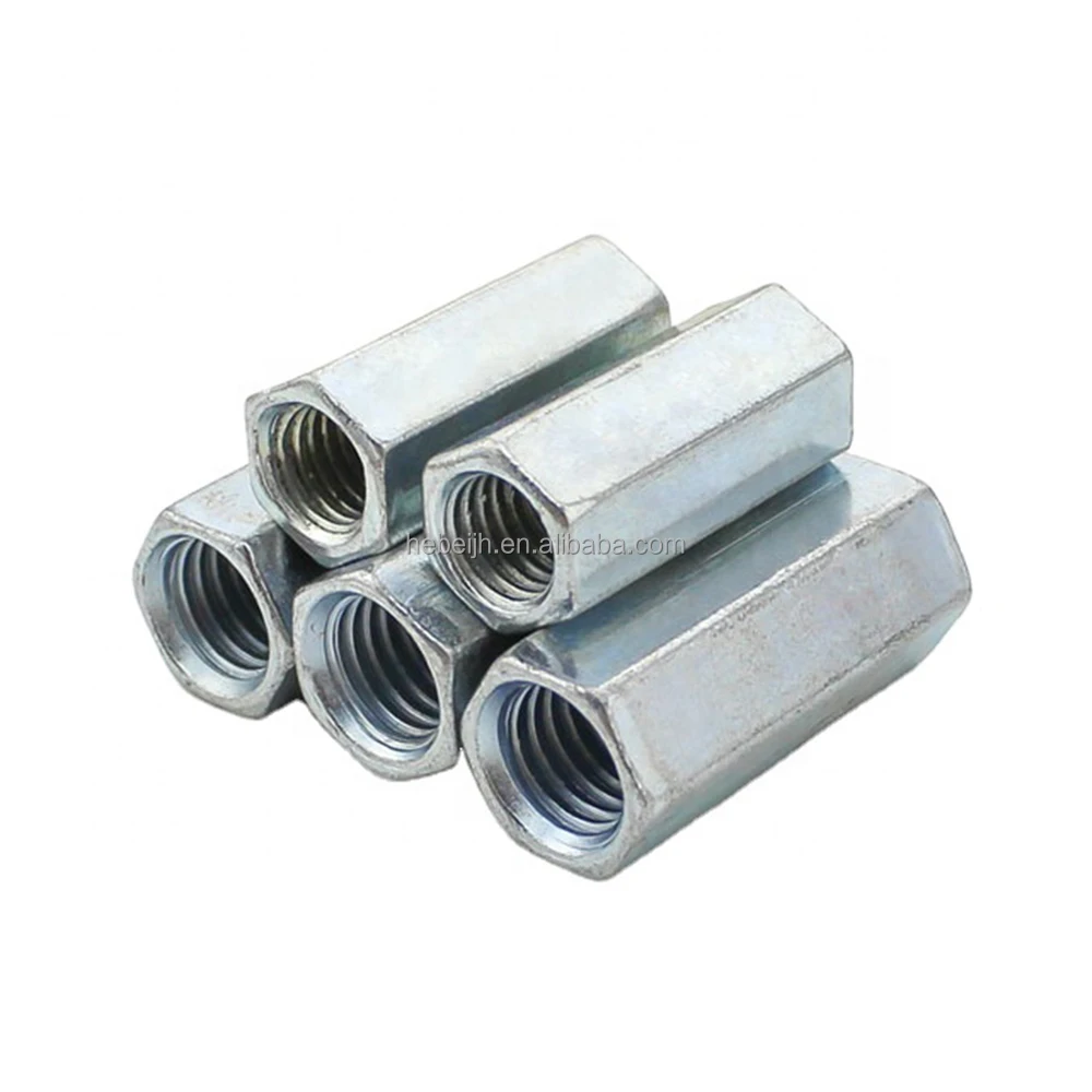 Hexagonal connection nut Carbon steel nut Galvanized extension hex Thick   convenient service