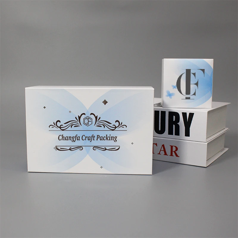 High-End Customized Book Shaped Kraft Paper Gift Box with Magnetic jewelry box