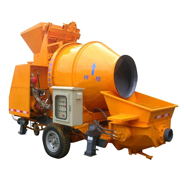 electrical concrete mixer with pump cement mixer with pump hose mini concrete mixer with pump machine