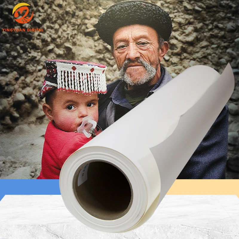 Natural white acid and lignin free light texture Giclee paper inkjet media for image print