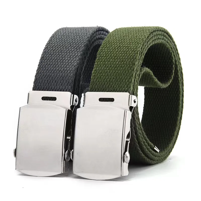 Korean Version Military Buckle Canvas Belt Casual Fashion Woven Military Tactical Training Belt military webbing belt
