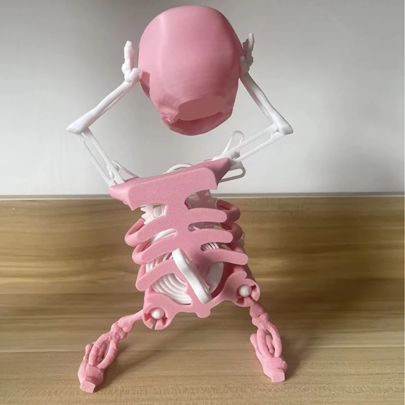 2024 best seller Creative 3D Printed skull Skeleton Dancing Toy Shaking Head Sand Novelty Gift