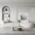 Nordic INS Popular Luxury Stylist Home Livingroom Furniture Cream White Stuffed Teddy Boucle Sofa Curved