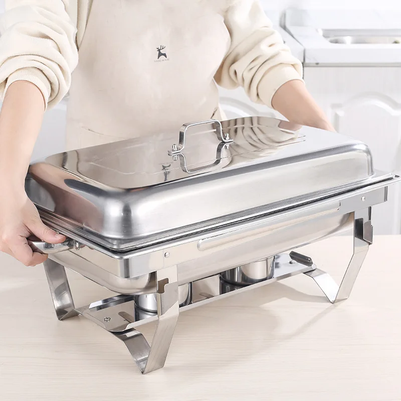 High Quality Foldable Hotel Restaurant 9.0L Stainless Steel Buffet Chafing Dish