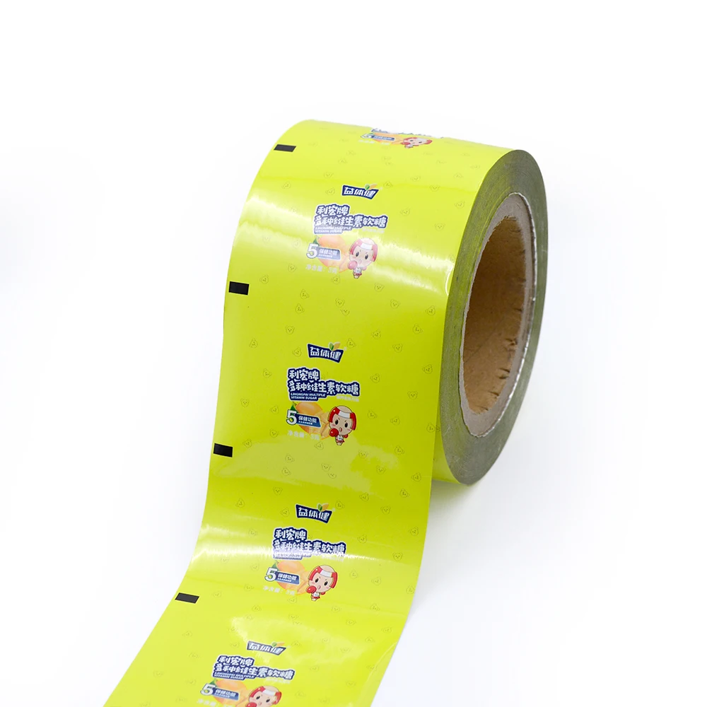 Most Popular Candy Chips Cookies Candy Bag Plastic Packaging Roll Film Food Container Sealer Rolls Film For Sale