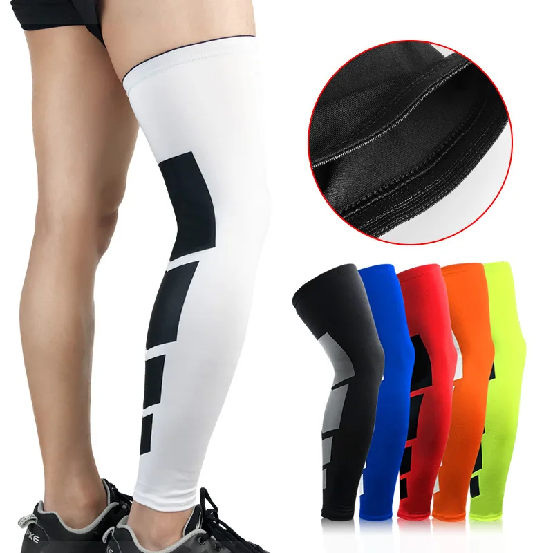 Breathable Elastic Leg Compression Sleeves Knee Sleeves for Basketball Football