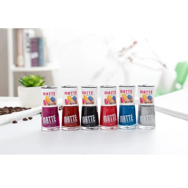 Небольшой минимальный заказ, профессиональный производитель, индивидуальная торговая марка, матовый лак для ногтей с плоской отделкой