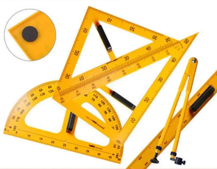 Teaching triangle board set teaching protractor compass teacher school special triangle board teaching instrument