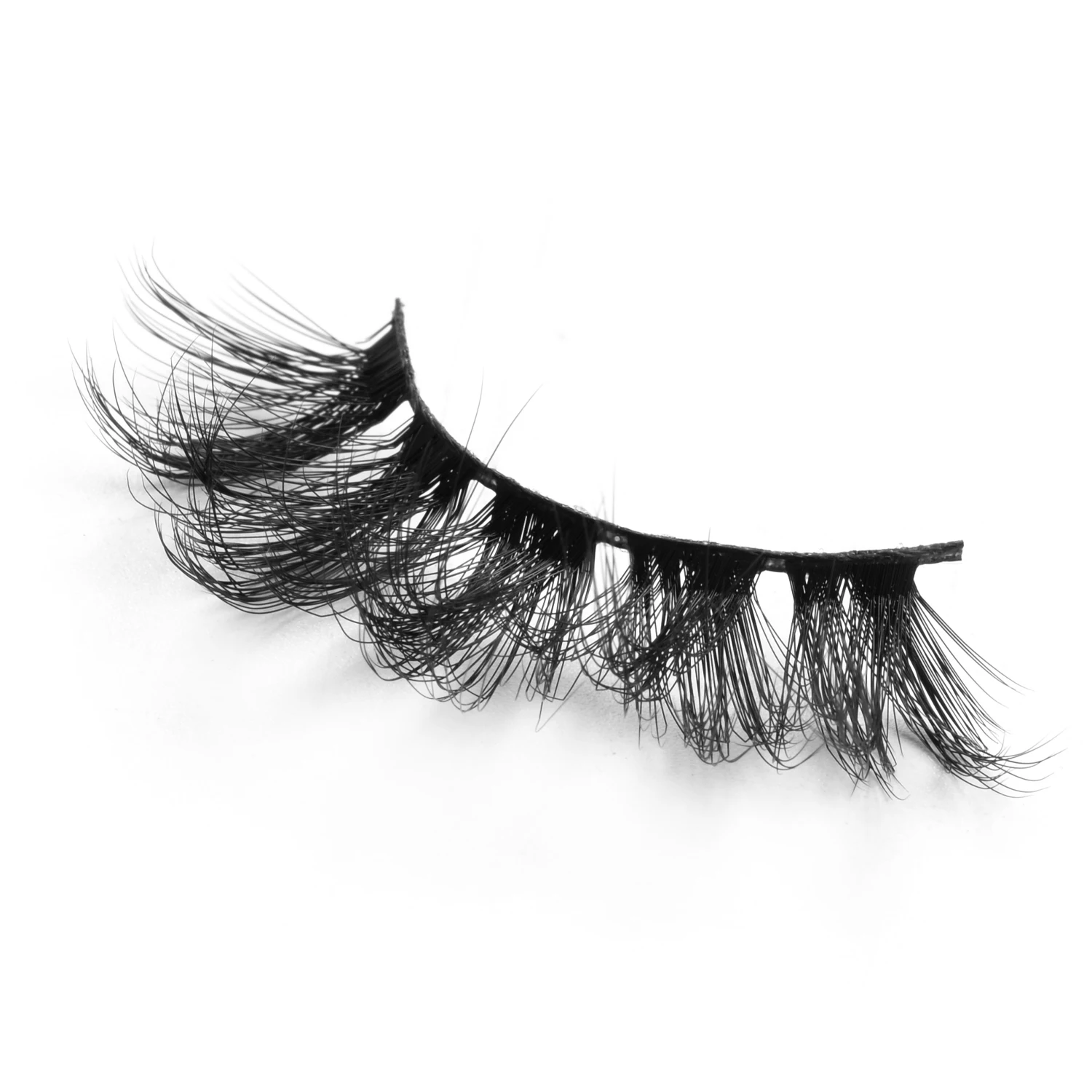 Best Selling 100% Cruelty Free Faux Mink Eyelashes Pure Cotton Band 3D Synthetic Fiber Eyelashes