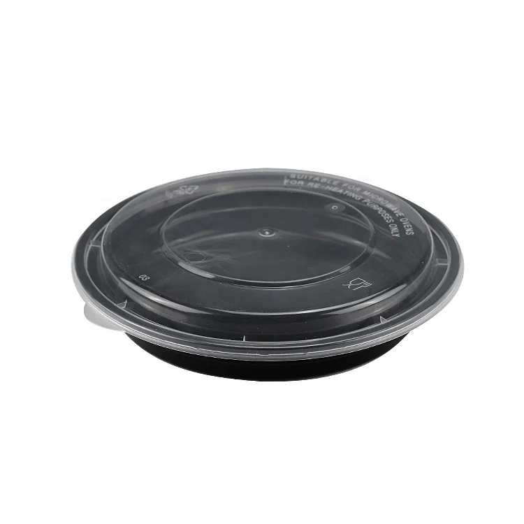 8oz Plastic Round Meal Prep Food Storage Containers with Lids To Go